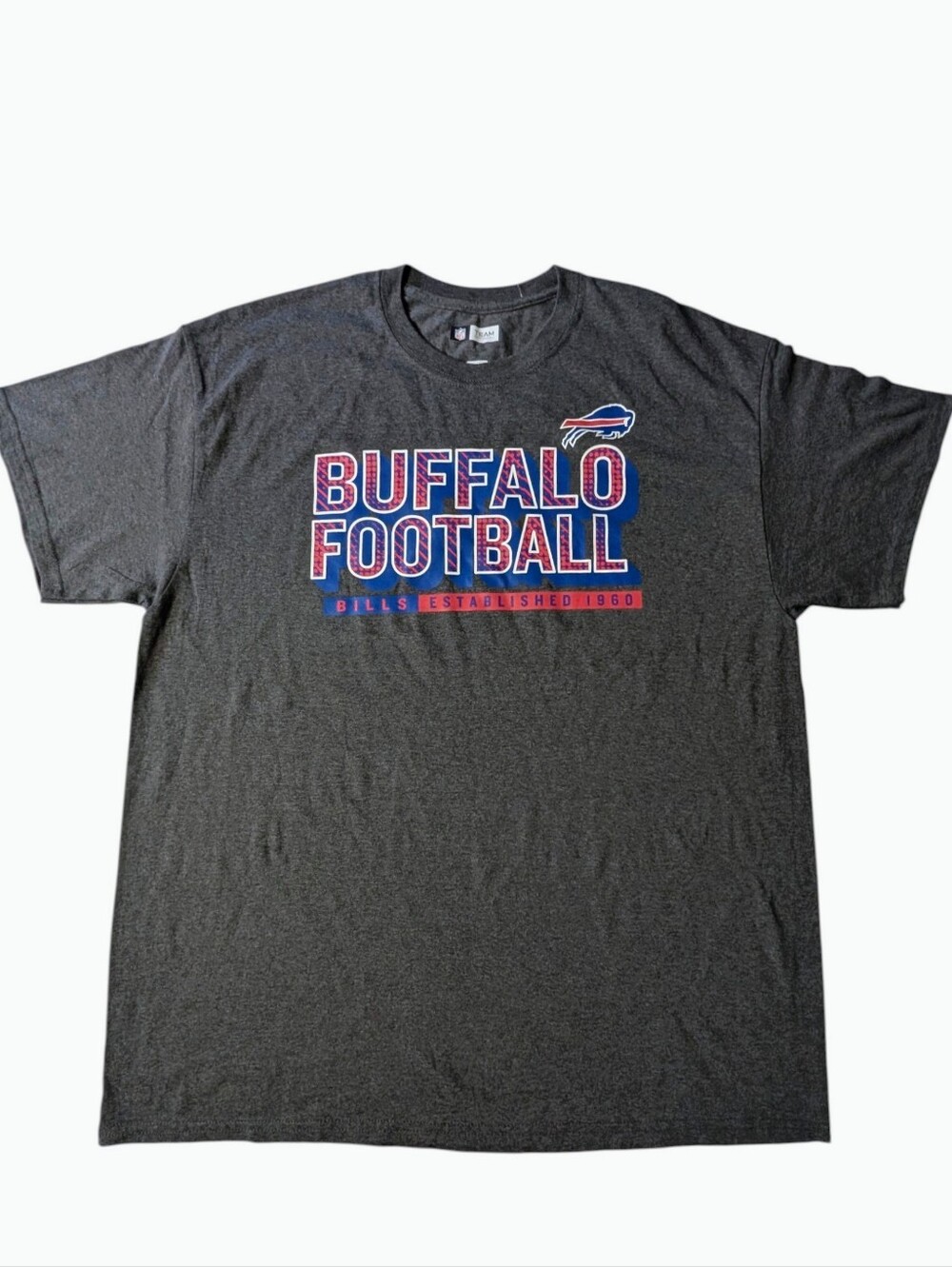 Buffalo Bills NFL Football Team Apparel Dark Gray T-Shirt Men's Size XL NWT